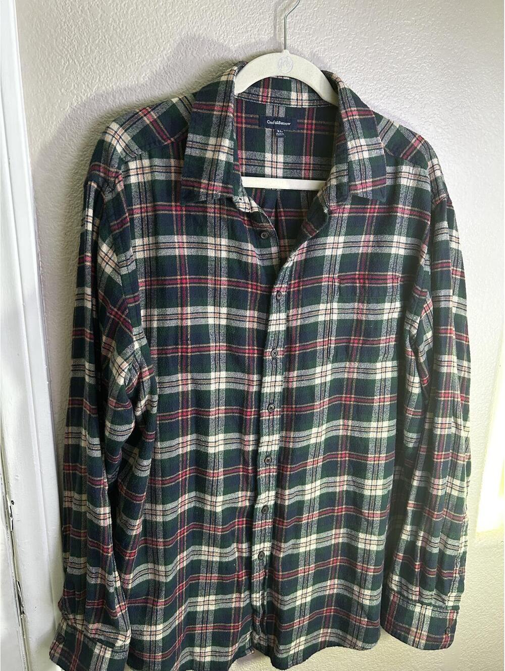 Croft & Barrow Men's XL Classic Fit Plaid Button-Up Shirt